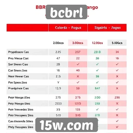 Comparativo entre bcbrl e outros sites de jogos